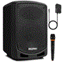 Pyle - PSBT65A , Sound and Recording , PA Loudspeakers - Cabinet Speakers , Compact & Portable Bluetooth PA Speaker - Karaoke Sound System with Wireless Microphone, Built-in Rechargeable Battery, MP3/USB/SD (600 Watt)